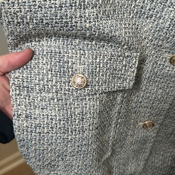 Loft Tweed Oversized Bomber Jacket Relaxed Fit Size Small - Picture 5 of 9